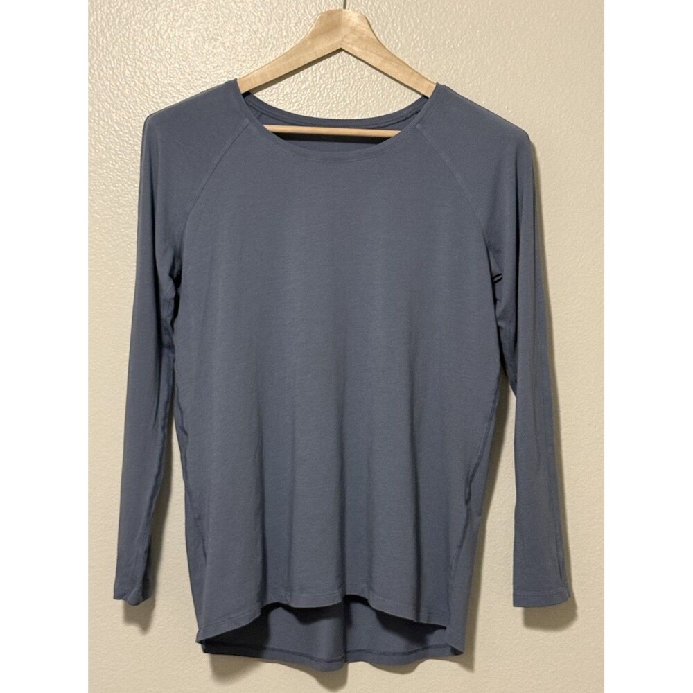 Lululemon Love Crew Long Sleeve Smoky Blue Top Womens Size 8 Athleisure Everyday